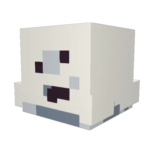 Notloclwop Minecraft avatar head, 3D render