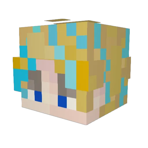 NotmidJustbased Minecraft avatar head, 3D render