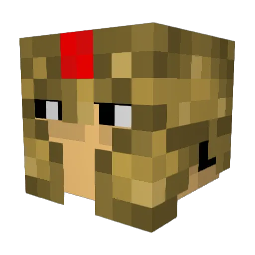 Notooru Minecraft avatar head, 3D render