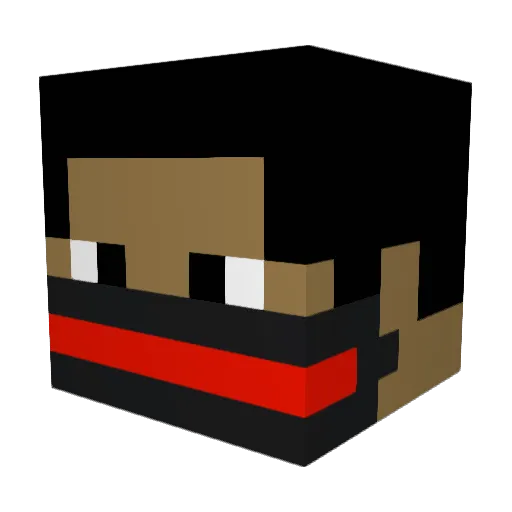 NotoriousIce Minecraft avatar head, 3D render