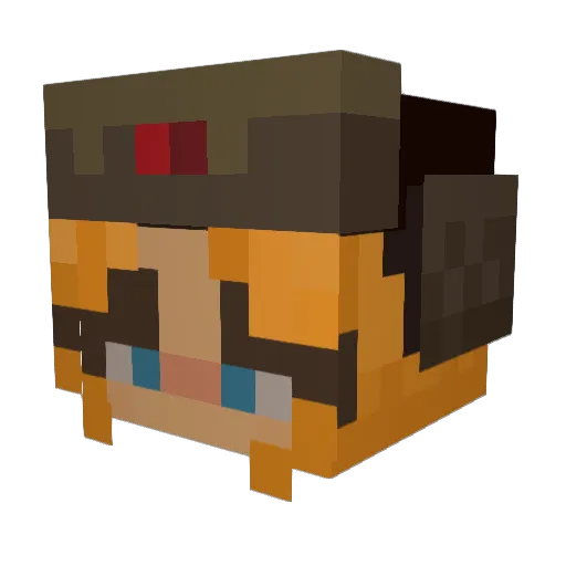 Notorious_DINO Minecraft avatar head, 3D render