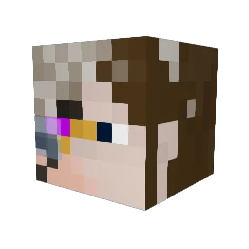 Notoromus Minecraft avatar head, 3D render