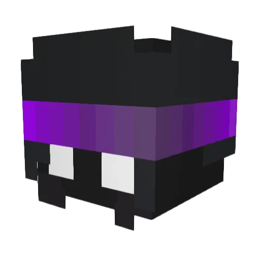 Notoryuu Minecraft avatar head, 3D render