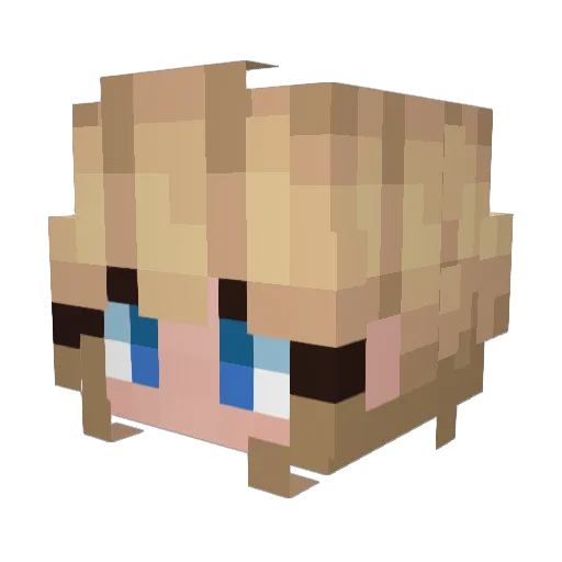 Notplxy Minecraft avatar head, 3D render