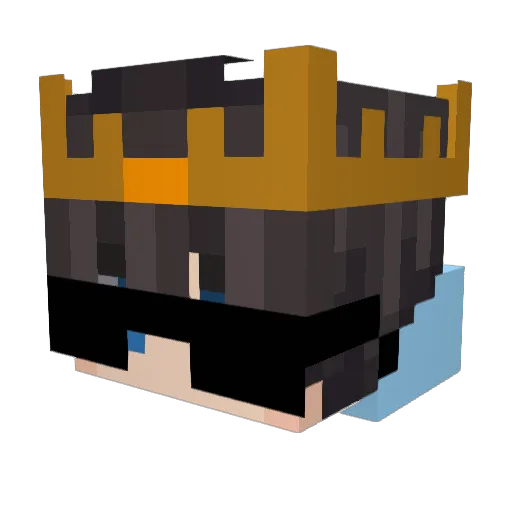 Notst1cky Minecraft avatar head, 3D render
