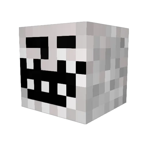 Notto Minecraft avatar head, 3D render