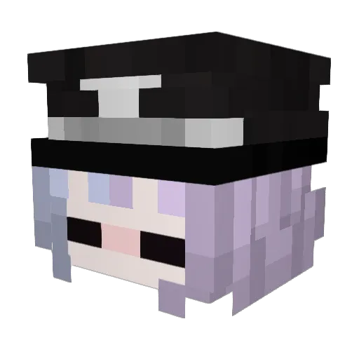 Notudu Minecraft avatar head, 3D render