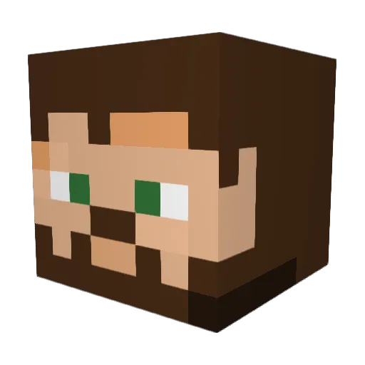NotwithLighT Minecraft avatar head, 3D render