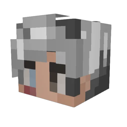 Notxn Minecraft avatar head, 3D render
