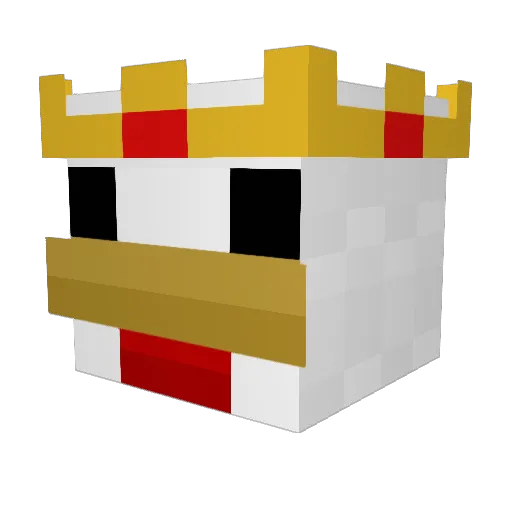 Notyonugget Minecraft avatar head, 3D render