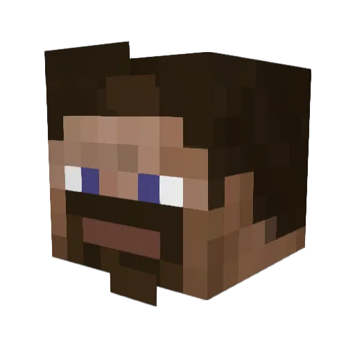 Notz Minecraft avatar head, 3D render