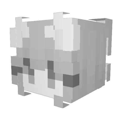 Notzvsia Minecraft avatar head, 3D render