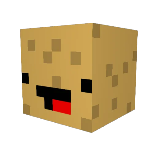 Noudelzz Minecraft avatar head, 3D render