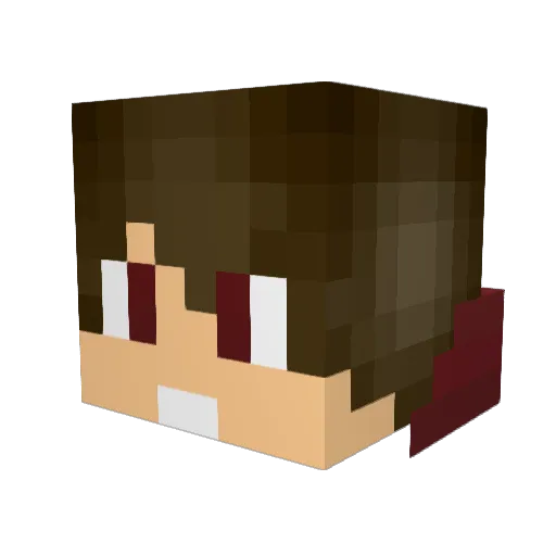 NoufelYT Minecraft avatar head, 3D render
