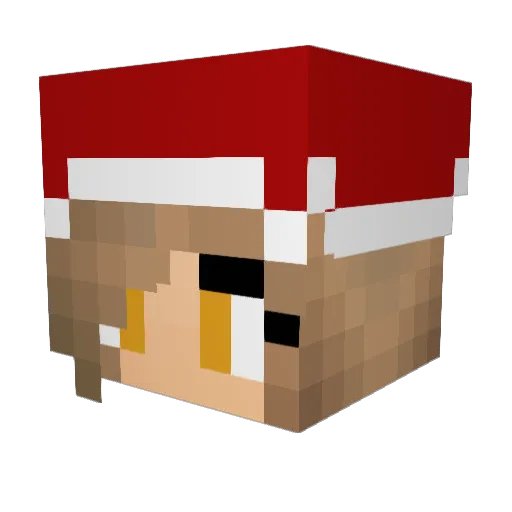 Nougatte Minecraft avatar head, 3D render