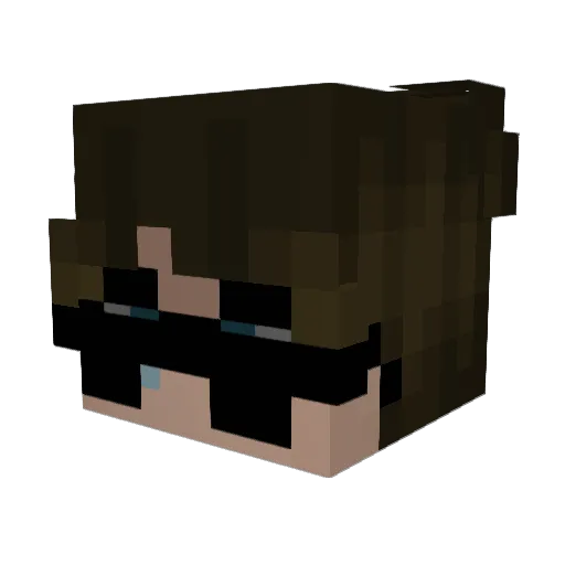 Noukma Minecraft avatar head, 3D render