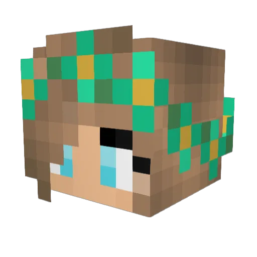 NoukyH Minecraft avatar head, 3D render