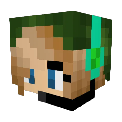 Nour_CHANNEL Minecraft avatar head, 3D render