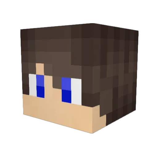 Nourcius Minecraft avatar head, 3D render