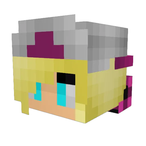 Nourface Minecraft avatar head, 3D render