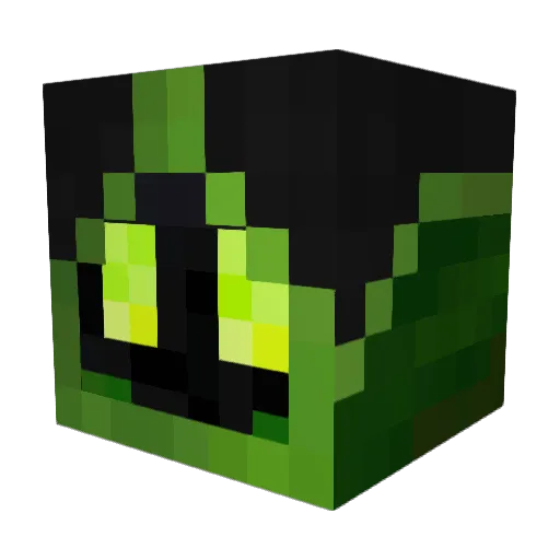 Nourin Minecraft avatar head, 3D render