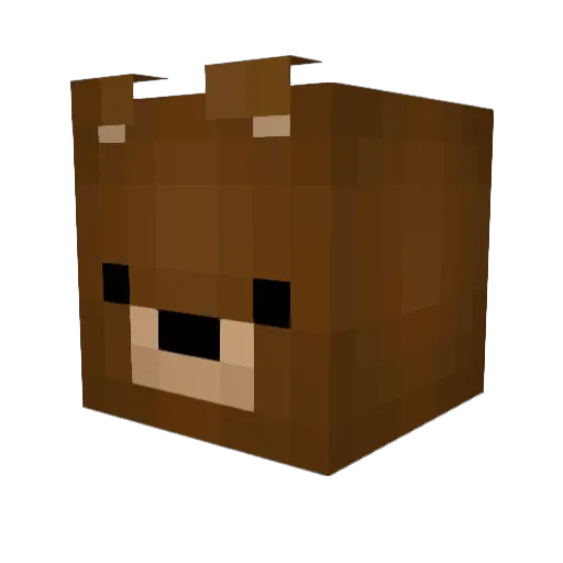 Nourros Minecraft avatar head, 3D render