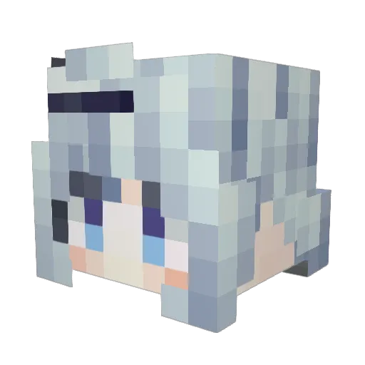 Nousagi110 Minecraft avatar head, 3D render
