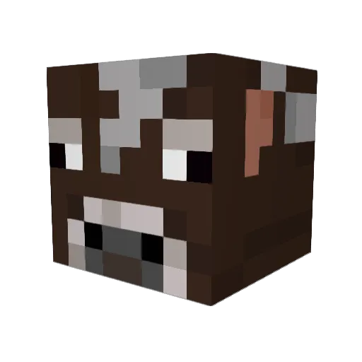Nouscow Minecraft avatar head, 3D render
