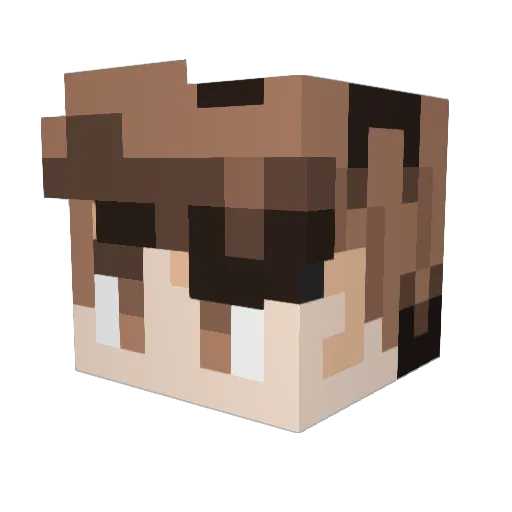 Nouvoum Minecraft avatar head, 3D render