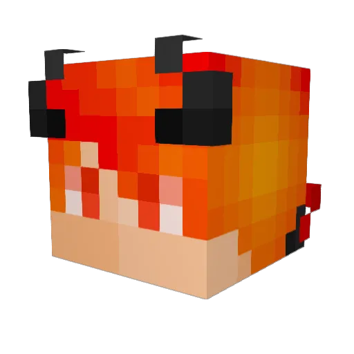 Nouyeetrn2 Minecraft avatar head, 3D render