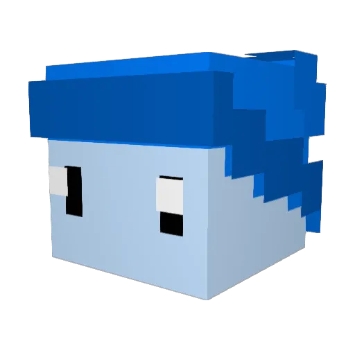 Nova10N Minecraft avatar head, 3D render