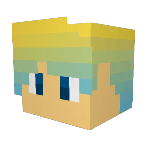 Nova122 Minecraft avatar head, 3D render