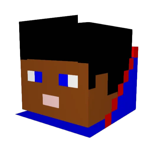 Nova13333 Minecraft avatar head, 3D render