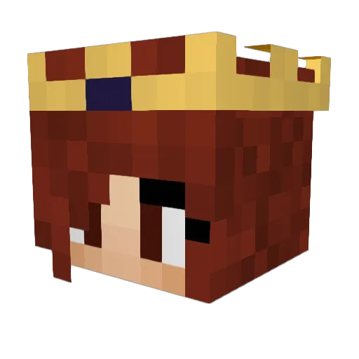 NovaBell Minecraft avatar head, 3D render