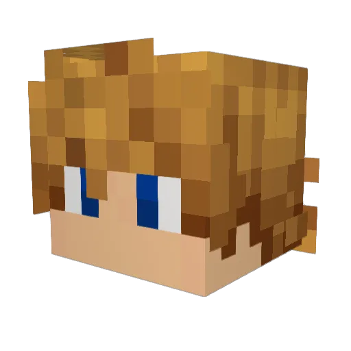 NovaBlood Minecraft avatar head, 3D render