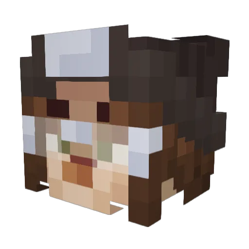 NovaBlossom Minecraft avatar head, 3D render