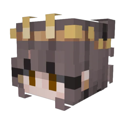 NovaDragonQueen1 Minecraft avatar head, 3D render
