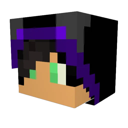 NovaDysnomia Minecraft avatar head, 3D render