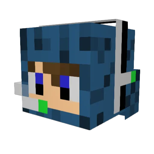 NovaEra Minecraft avatar head, 3D render