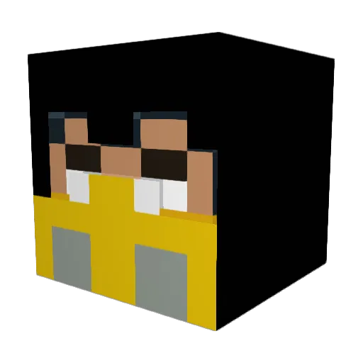 NovaFireJS Minecraft avatar head, 3D render