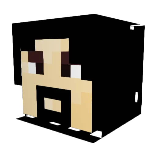NovaFox83 Minecraft avatar head, 3D render