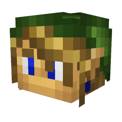 NovaHelix Minecraft avatar head, 3D render