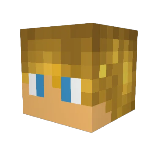 NovaKiss Minecraft avatar head, 3D render