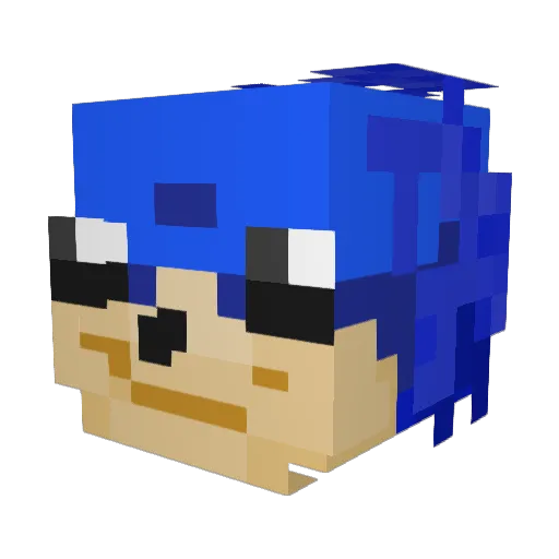 NovaMel Minecraft avatar head, 3D render