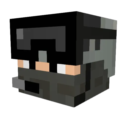 NovaRanger Minecraft avatar head, 3D render