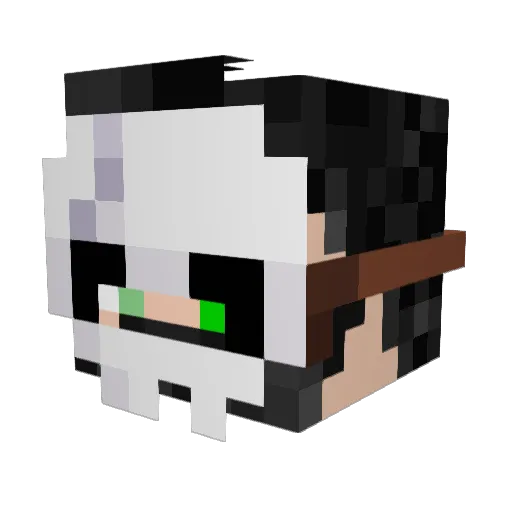 NovaRequiem Minecraft avatar head, 3D render