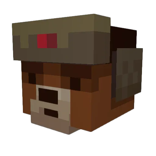 NovaShepard Minecraft avatar head, 3D render