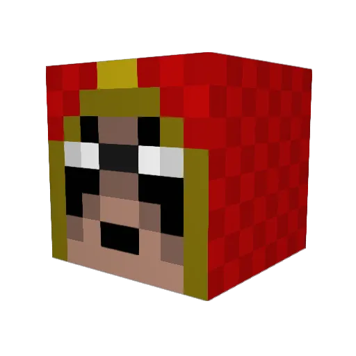 NovaShroom Minecraft avatar head, 3D render