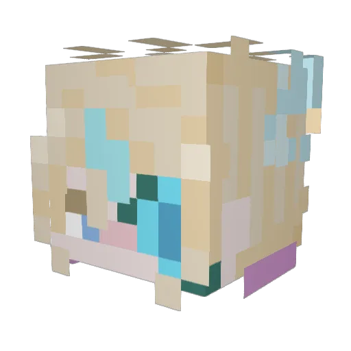 NovaTheSkeleton Minecraft avatar head, 3D render