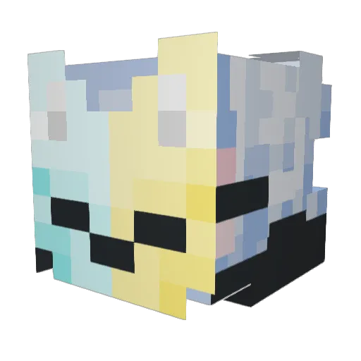 NovaVoidFox Minecraft avatar head, 3D render